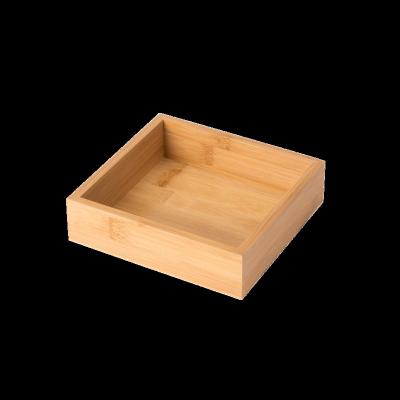 China BAMBOO BOX viable NATURAL STORAGE BOX 16.1X15.1X4.5CM BAMBOO RECTANGLE for sale