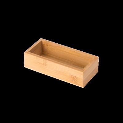 China NATURAL BAMBOO SQUARE STORAGE BAMBOO BOX 15.9X7.3X4.5CM SMALL viable BOX for sale