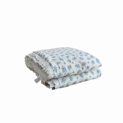 China Sustainable Class A All Yarn Aerobic Cotton Double-Layer Crib Comforter Bed Summer Comforter Cover for sale