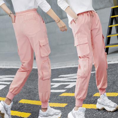 China 2021 anti-static autumn and winter new all-match ladies denim cargo women loose pants harem jumpsuits for sale