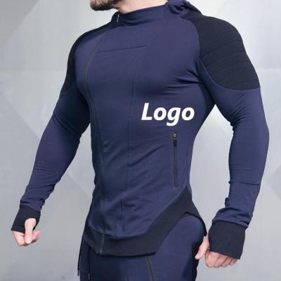 China anti-wrinkle men's hoodie autumn coat quick-drying tight breathable warm top running hoodie for wen men for sale