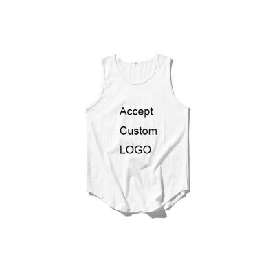 China Wholesale LOGO Polyester Fitness Sleeveless Knitting Custom Anti-Shrink Gym Men's Breathable Vest for sale