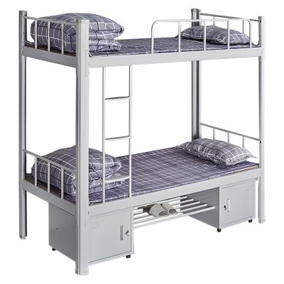 China Hot Sale Foldable Metal Material School Steel Bunk Bed With Cabinets for sale