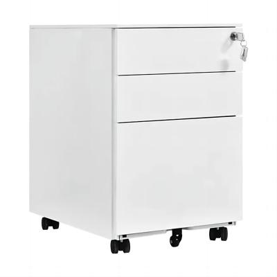 China Modern Under Desk Mobile File Cabinet 3 Drawer Pedestal For Storage Cabinet for sale