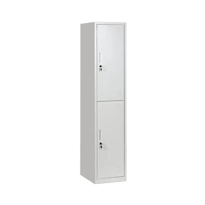 China (Other)Adjustable Single Locker Metal Wardrobe With 2 Doors Steel Cabinet Bedroom Furniture for sale