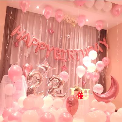 China Advertising Toy Wholesale Happy Birthday Foil Balloons Letter Set for Birthday Party Decoration for sale