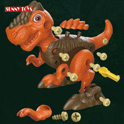 China Children's toys creative diy educational set set blocks toy plastic dinosaur assembling toys for kids for sale