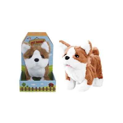 China Funny Soft Plush Pet Game Set Dog Plush Toys Battery Operated Electric Walking Animals For Kids for sale