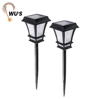 China Eco-friendly High Quality Plastic Solar Stake Lights Outdoor Led Solar Lawn Lamp 3D Effect Stick Garden Light For Decoration for sale