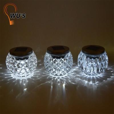 China Eco-friendly IP44 Waterproof Transparent Glass Solar Powered Tabletop Jar Bottle Led Light For Indoor Garden Decorative Outdoor Lights for sale