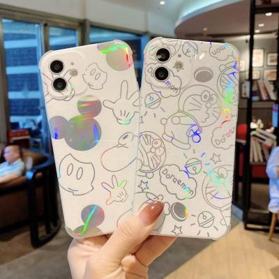 China 2022 New Arrivals Shockproof Wholesale Laser Glitter Shockproof TPU Phone Case Girls Cove Holographic Soft Back Case For iPhone 12 11 for sale