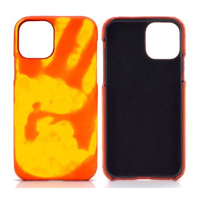 China Amazon Shockproof Hot Creative Color Temperature Heat Sensor Induction Changing Thermal Phone Case For iPhone 13 12 11 pro Max for sale