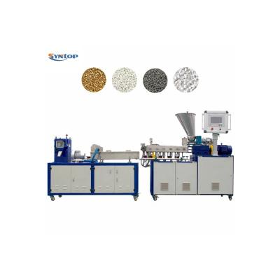 China Granules New Design Good Quality Twin Screw Extruder Machine Color Masterbatch Extruder for sale