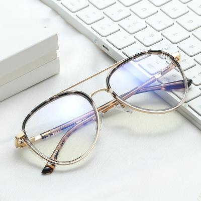 China 400 oculos high quality UV protection uv400 anti-glare glass round blue light blocking prescription eye glasses double beam tr90 frame glasses for sale