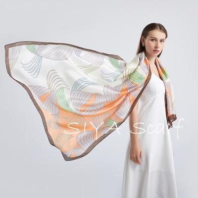 China Good Quality Hot Selling Custom Long Silk Satin Scarves For Women Ladies Elegant Polyester Scarf for sale