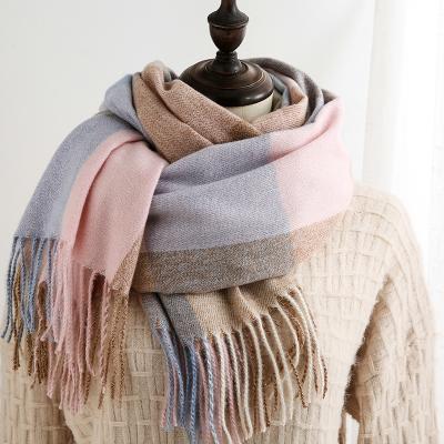 China Wholesale high quality warm women's cashmere scarf women's winter long polyester fashion scarf shawl for sale