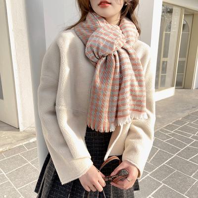 China 2021 Winter Women's Polyester Artificial Cashmere Scarf And Shawls Pashmina Wraps Warm Wraps for sale