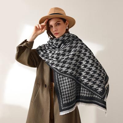 China Polyester New Design Winter Fashion Geometry Style Cashmere Scarf Pashmina Shawl for sale