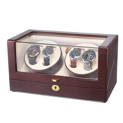 China Wooden Automatic Winder Box MDF China Watch Orbit Watch Winder For 4+6 Watches for sale