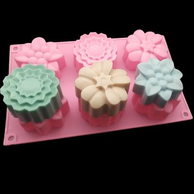 China T67 DIY 6 Holes Disposable Silicone Soap Mold Soap Mold Silicone Handmade Products for sale