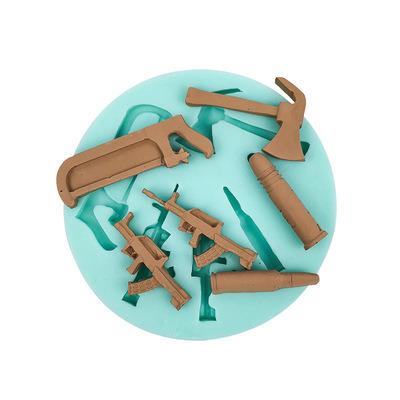 China Ax T659 Silicone Mold Disposable Fondant Cake Topper Decorative Machine Guns Bake Silicone Mold for sale