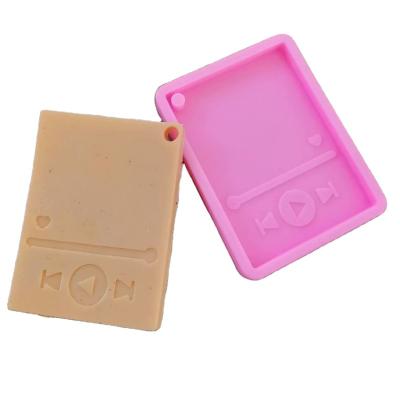 China T 306 DIY MP3 Music Player Disposable Shape Resin Mold Car Silicone Key Chain Pendant Mold for sale