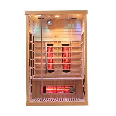 China Computer Control Panel Fashion Solid Wood 1 Piece Slimming Modern Sauna Rooms for sale