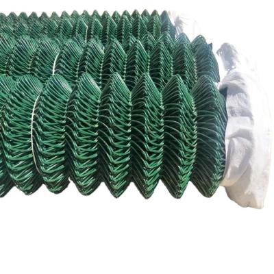 China Hot Dipped Galvanized Fence 60x60mm Pvc Coated Galvanized Chain Link Fence Fabric For Security for sale