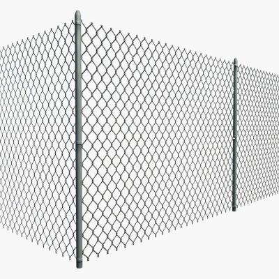 China Wholesale High Security Galvanized Chain Link Fence Cost with Barbed Wire on Top. for sale