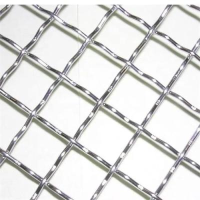 China Stainless Steel 304 Wire Mesh Woven Vibrating Screen Mesh Have Hook Crimped Wire Mesh for Mining for sale