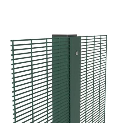 China 358 Anti Climb Metal Clear Vu Welded Wire Mesh Clear View Fence for Sale Airport Fencing Manufacturer for sale