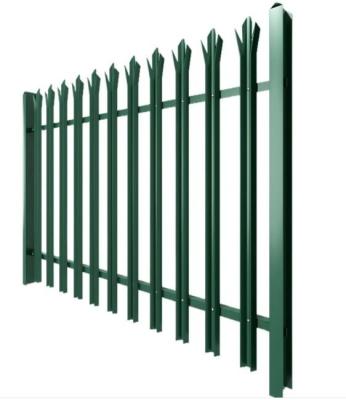 China Hot Dipped Galvanised Q235 W D Pale Post Rail Steel Palisade Fencing Low Carbon Steel Wire Iron Metal Garden Decoration Green for sale