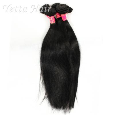 China Soft Black 6A Virgin Brazilian Hair Straight Can Be Dyed any Color and Ironed for sale