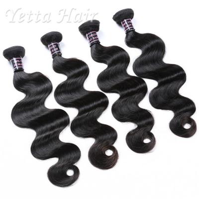 China Black No Shedding Wavy Virgin Indian Hair Weave Glossy And Clean for sale