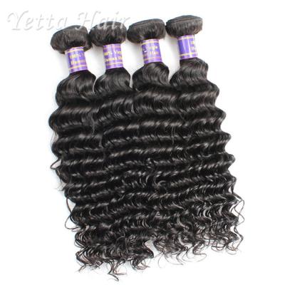 China Customized 7A European Weft Hair Extensions  Deep Wave No Chemical for sale