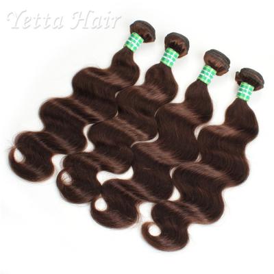 China Pelo real ondulado oscuro de las extensiones del pelo de la Virgen 7A de Brown ninguna sustancia química en venta