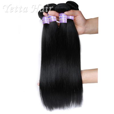 China Paquetes camboyanos negros naturales del pelo recto, extensiones del pelo de 20 pulgadas 11a en venta