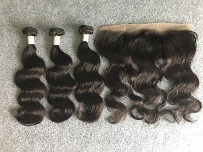 China Peruvian Grade 8A Virgin Hair Body Wave No Tangle With 13x4 Lace Frontal for sale