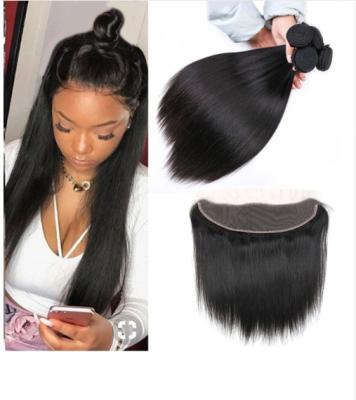 China 100% extensiones malasias del pelo longitud frontal 8' de 13 x 4 cordones ‘-   24' ‘ en venta