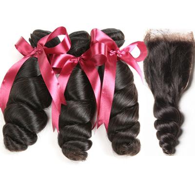 China 12A Grade Peruvian Hair Weave Unprocessed Raw Loose Wave Virgin Hair Extension for sale