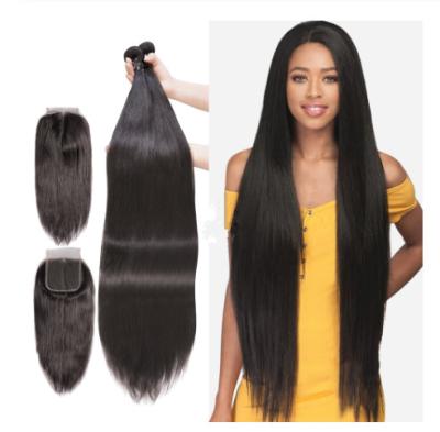 China Extensiones peruanas sin procesar del cabello humano de la Virgen 40 pulgadas recto sedoso en venta