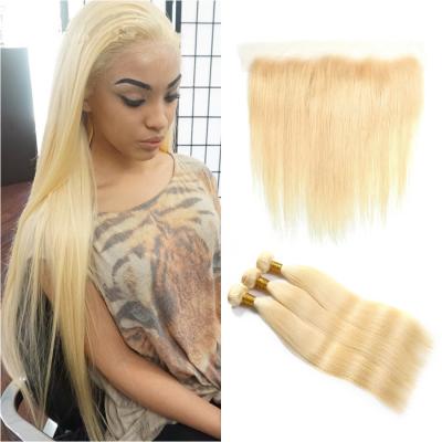 China Onda malasia del cabello humano del color 613# de la trama rubia del doble para las mujeres blancas en venta