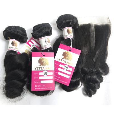 China Las extensiones dobles 100% del cabello humano de la Virgen de la trama sueltan el paquete del pelo de la onda en venta