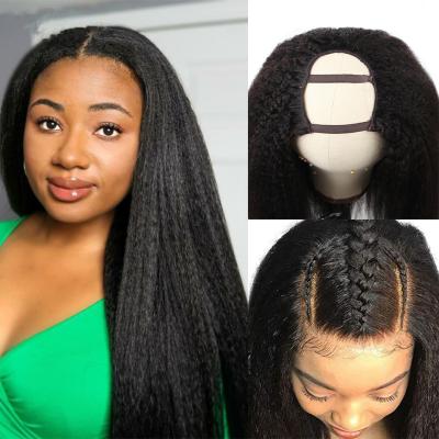 China 8A Full Hair Wigs Yaki Straight U Part Glueless Human Hair Kinky for sale