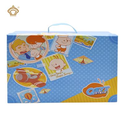 China Custom Printing High Quality Recycled Materials Kids Kids Toy Packaging Gift Box With Handle for sale