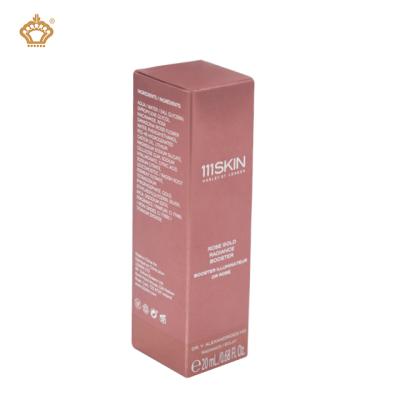 China Recycled Materials Customized Recycled UV Printing Cosmetic Color Printing Kraft Paper Box for sale