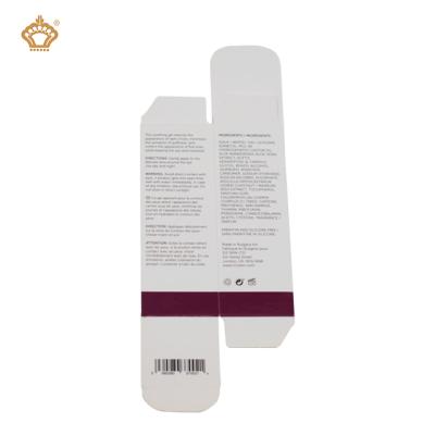 China High Quality Recycled Materials Card Paper Cheap White Packing Box For Skin Care Oil for sale