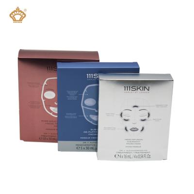 China Recycled Materials Cheap Custom Printing Card Box For Skin Care Facial Mask With Different Design for sale