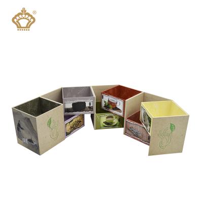 China Custom Customized Wholesale Recyclable Cardboard Paper Tea Packaging Box Logo Small Tea Bag Gift Coffee Cardboard Tea Packaging Box for sale