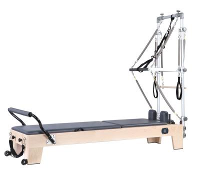 China Best Pro Fitness Exercise Pilates Reformer For Yoga Equipment Case Gym Custom Body Customized Logo Building Wooden Color 228.5*68.5*.39cm for sale